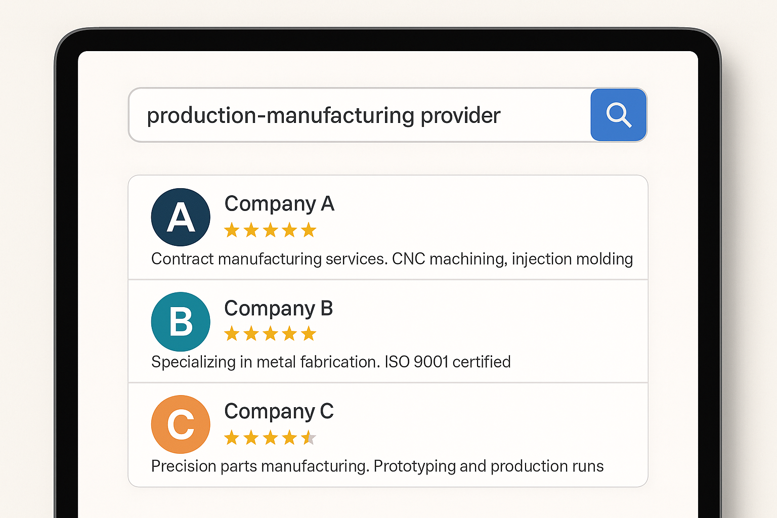 productionmanufacturing provider35Logo single keyword curated list of 35 prequalified supplier profiles-1 productionmanufacturing provider35Logo single keyword curated list of 35 prequalified supplier profiles-1